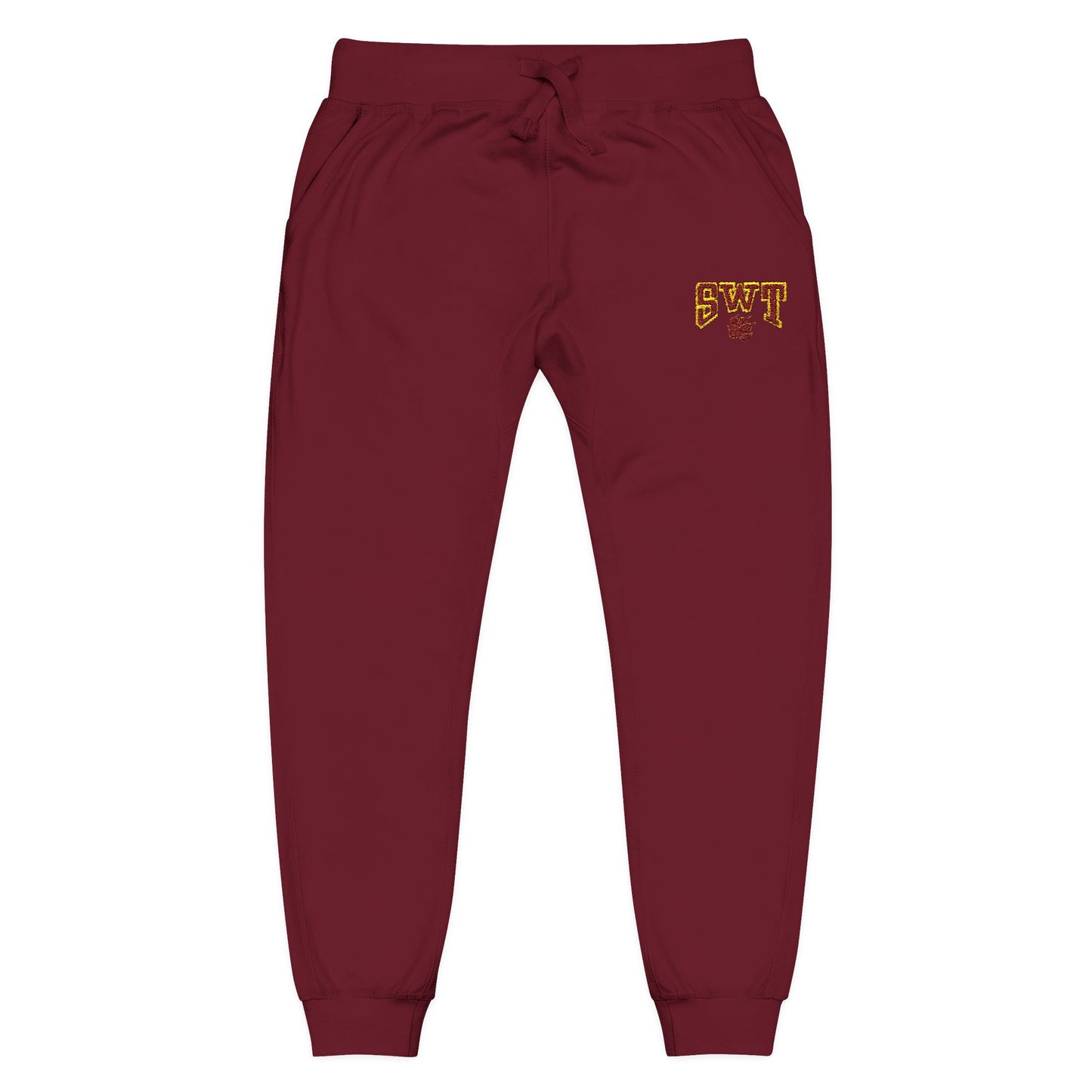 SWT Cozy Unisex Fleece Sweatpants, Embroidered Comfortwear, Ideal for Relaxation, Casual Style, Perfect Gift for Friends
