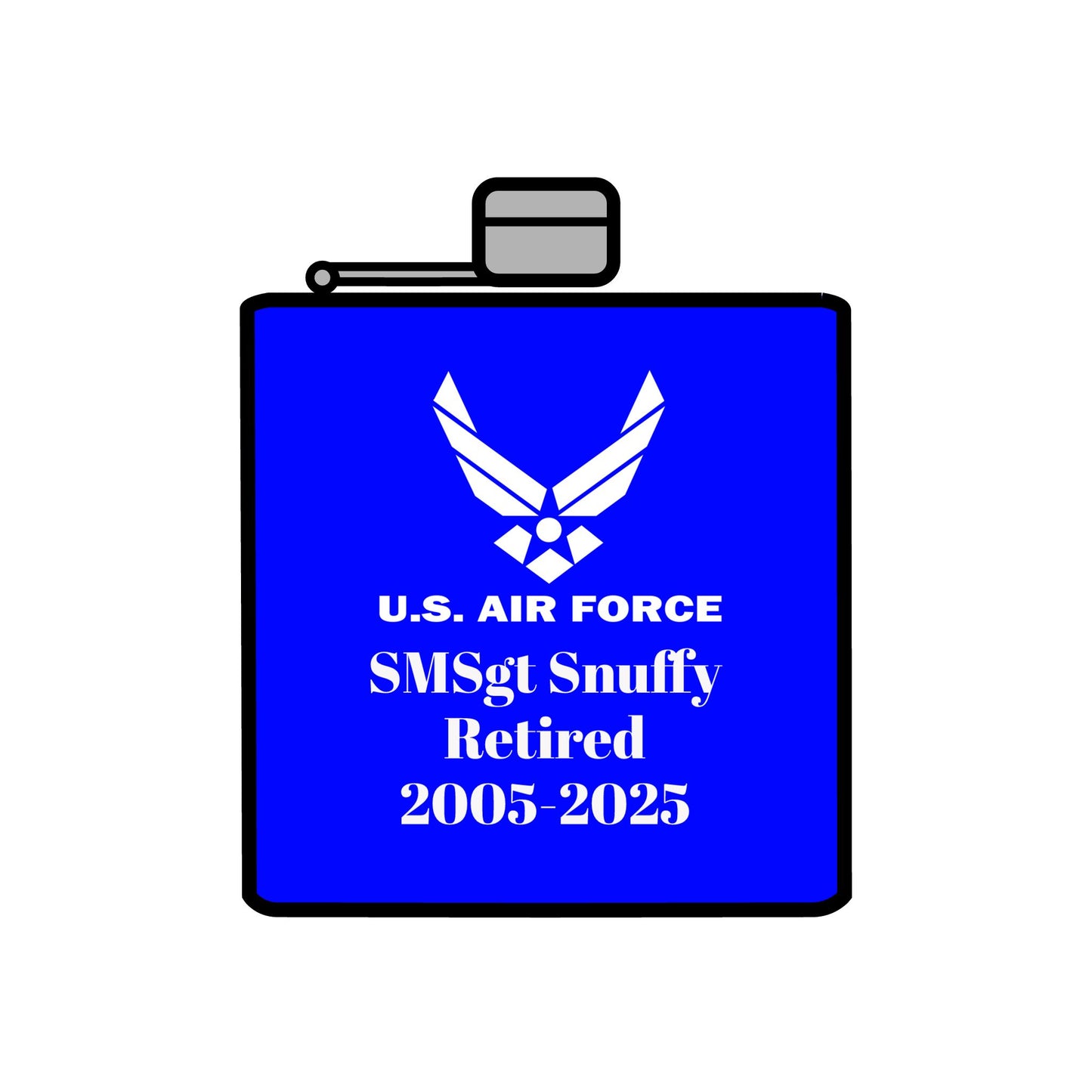 USAF Retirement Stainless Steel Flask, 6oz
