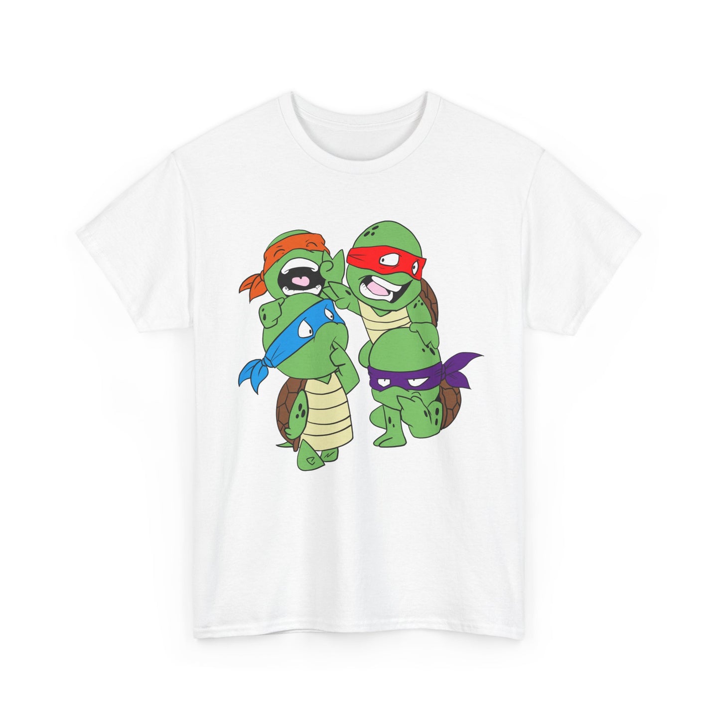 Turtle Power Unisex Heavy Cotton Tee - Retro Graphic Tee, Gift for Comic Fans, Casual Wear, Unique Streetwear, Birthday Present