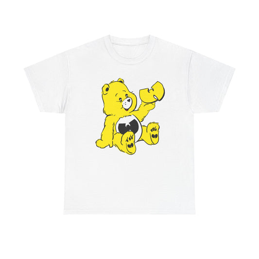 WU bear stare Unisex Heavy Cotton Tee - Retro Graphic Tee, Gift for Comic Fans, Casual Wear, Unique Streetwear, Birthday Present