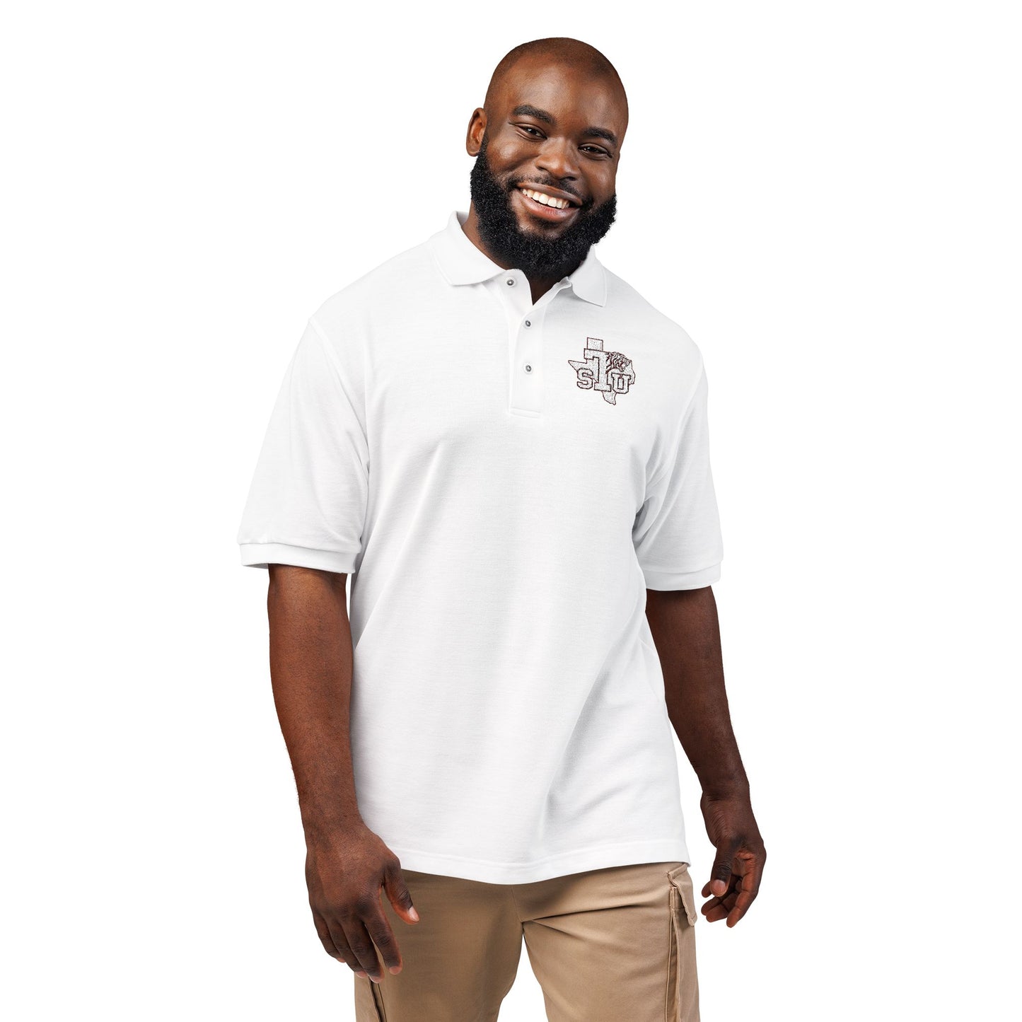 Texas Floral Outline Embroidered Polo