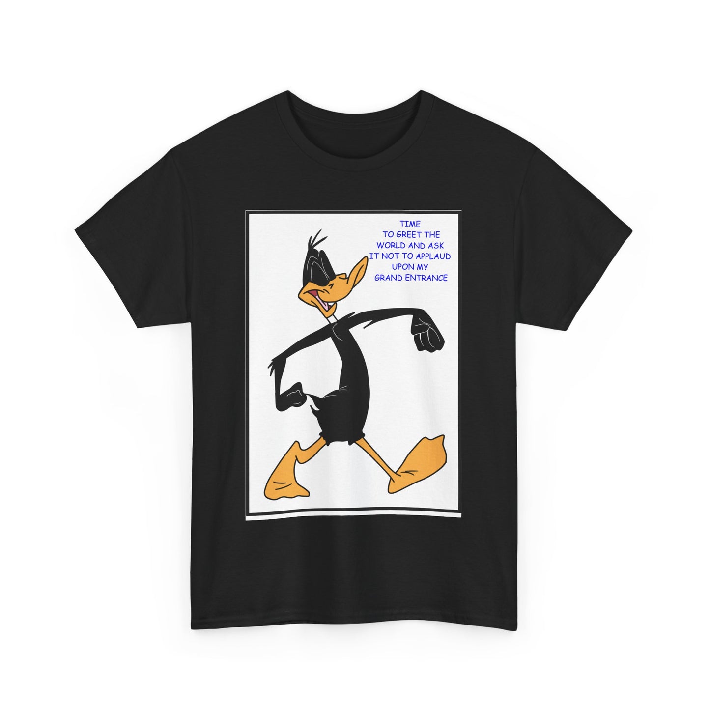 Daffy Clap Unisex Heavy Cotton Tee - Retro Graphic Tee, Gift for Comic Fans, Casual Wear, Unique Streetwear, Birthday Present