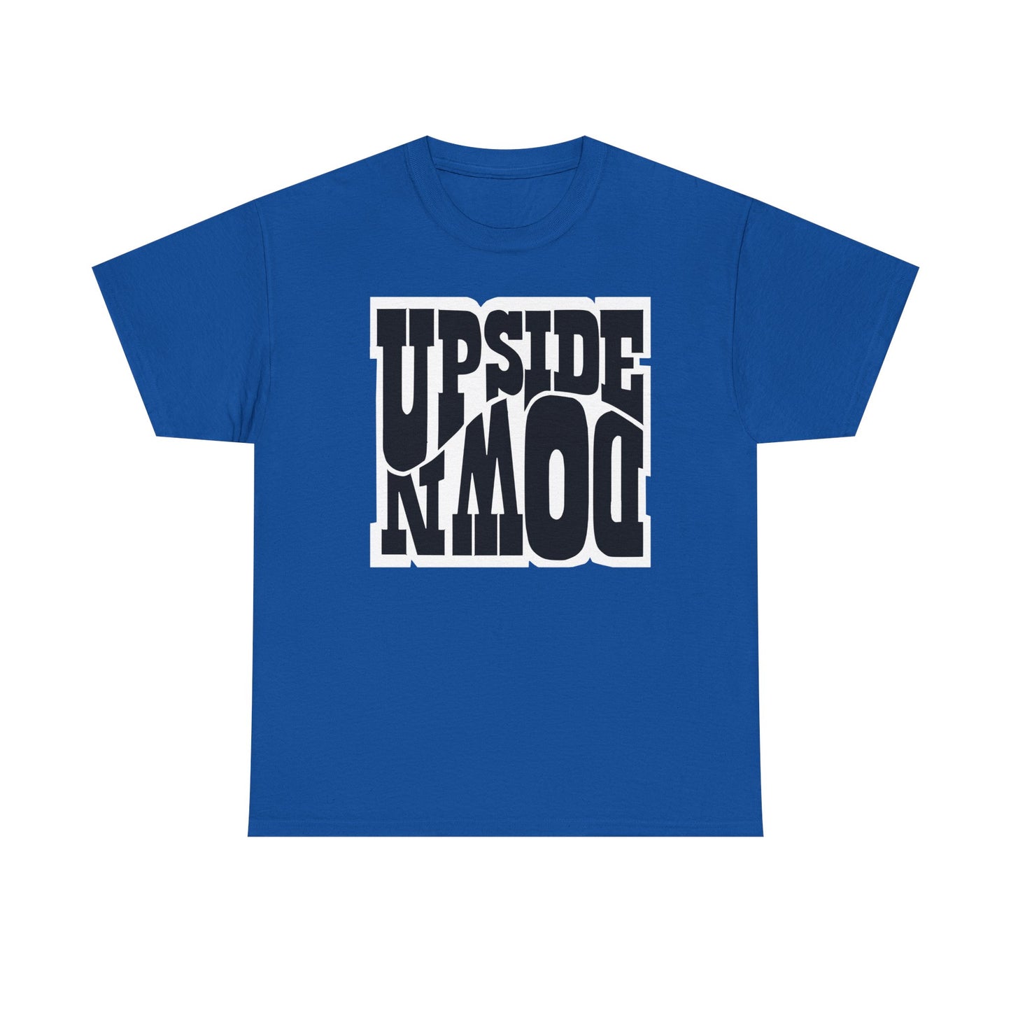 Upside Down Unisex Heavy Cotton Tee - Retro Graphic Tee, Gift for Comic Fans, Casual Wear, Unique Streetwear, Birthday Present