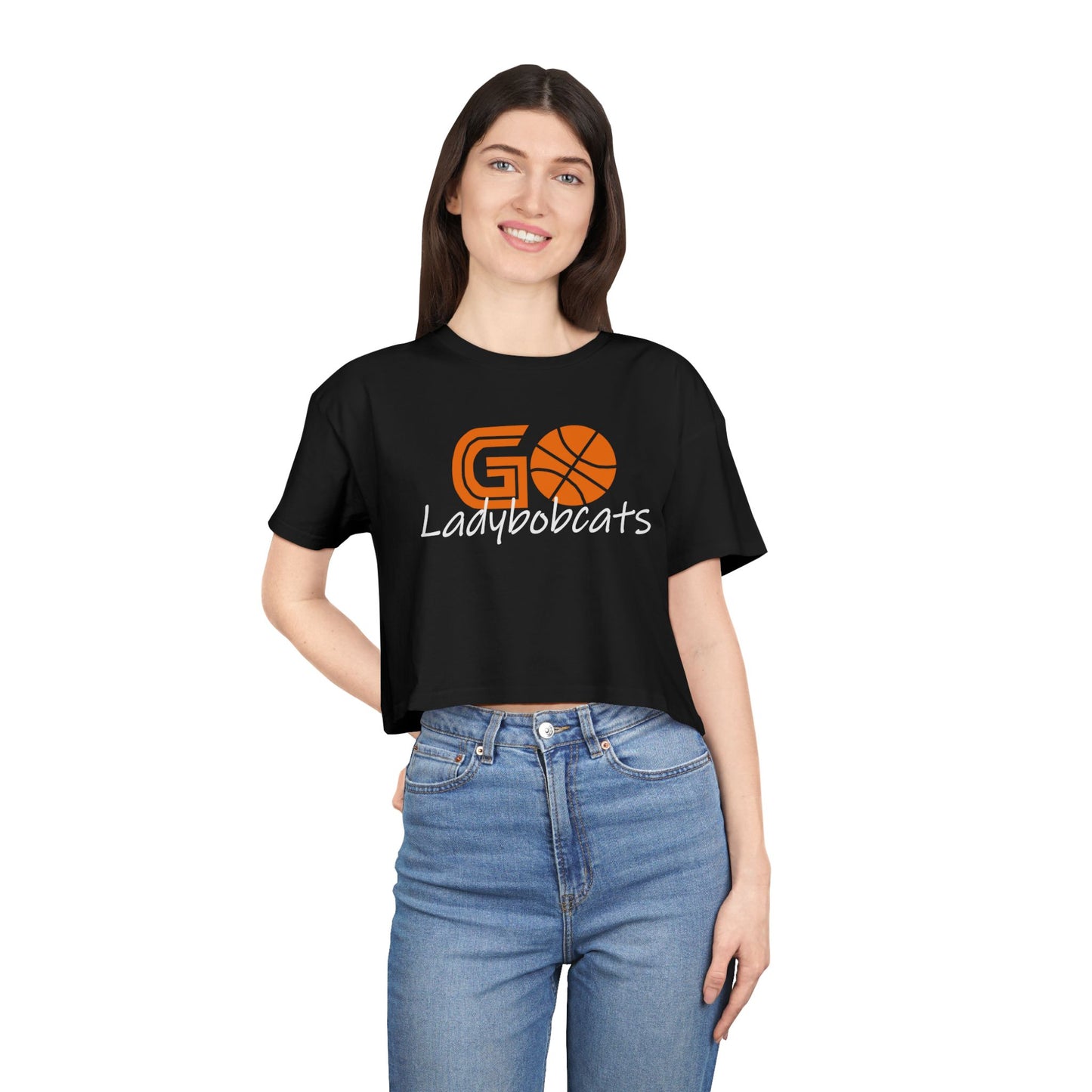Crop Tee - School Bobcats Women's Graphic Shirt