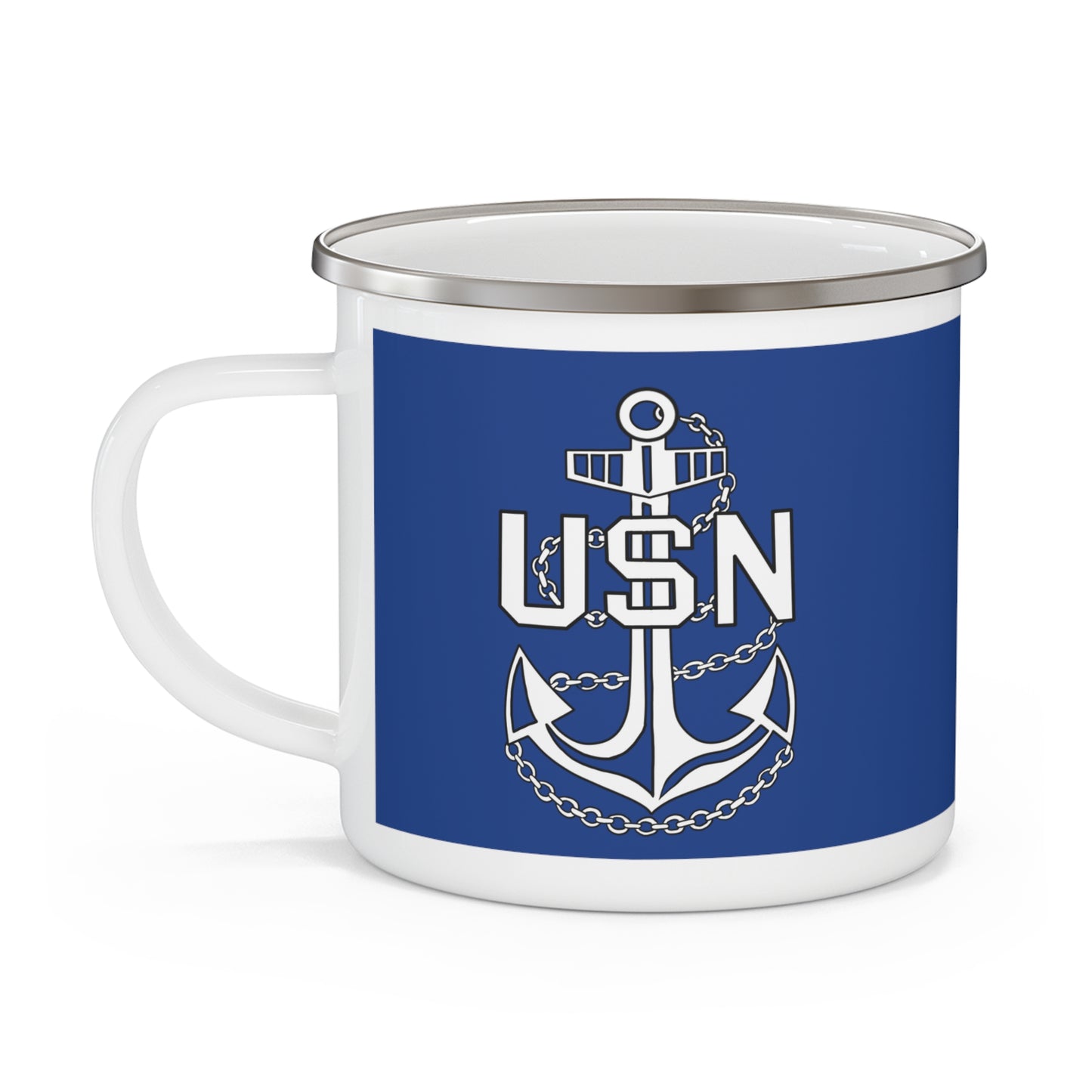 US Navy Personalized Enamel Camping Mug