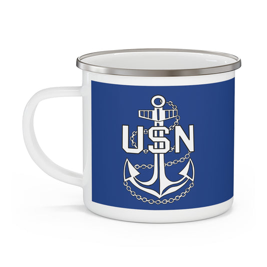 US Navy Personalized Enamel Camping Mug