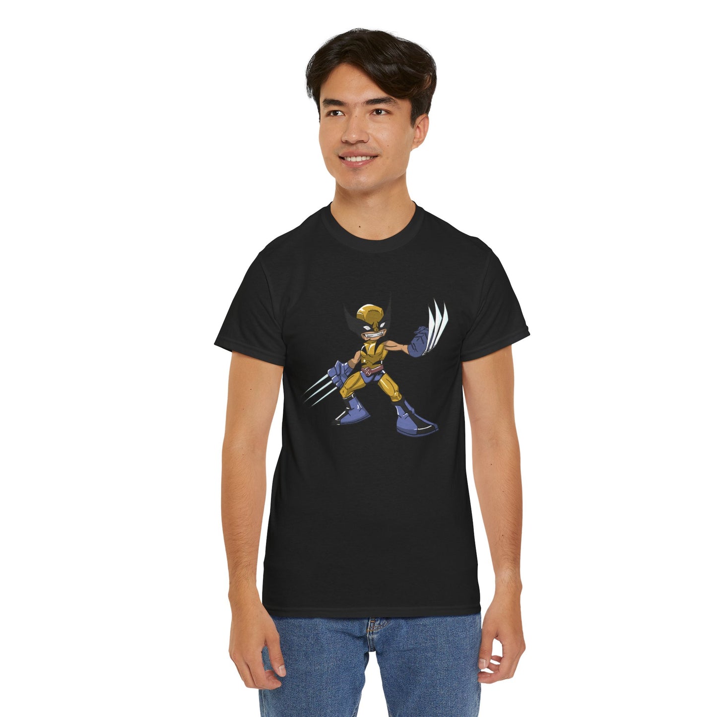 WOLVIE Unisex Heavy Cotton Tee - Retro Graphic Tee, Gift for Comic Fans, Casual Wear, Unique Streetwear, Birthday Present