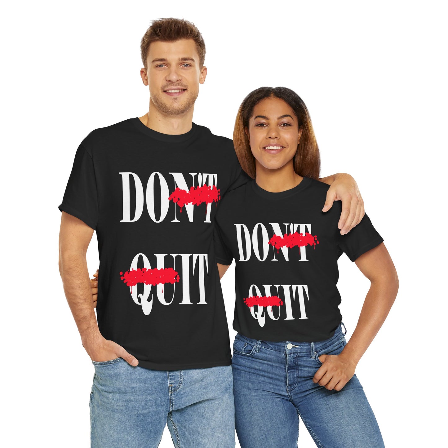 Do It / Don't Quit Unisex Heavy Cotton Tee - Retro Graphic Tee, Gift for Comic Fans, Casual Wear, Unique Streetwear, Birthday Present