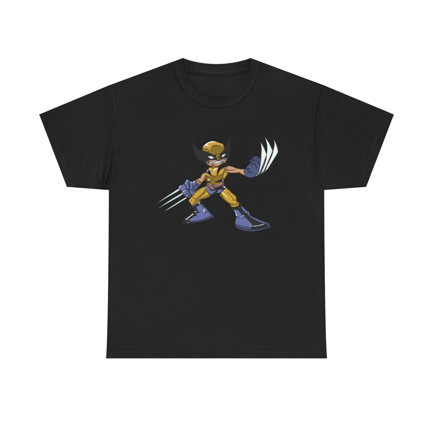 WOLVIE Unisex Heavy Cotton Tee - Retro Graphic Tee, Gift for Comic Fans, Casual Wear, Unique Streetwear, Birthday Present