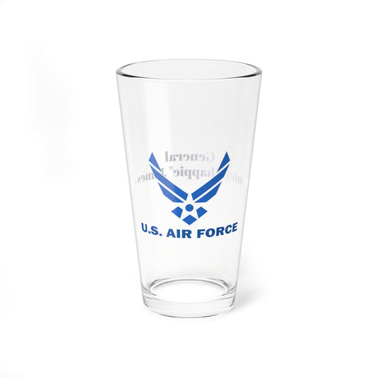 USAF Name and Rank Mixing Glass, 16oz