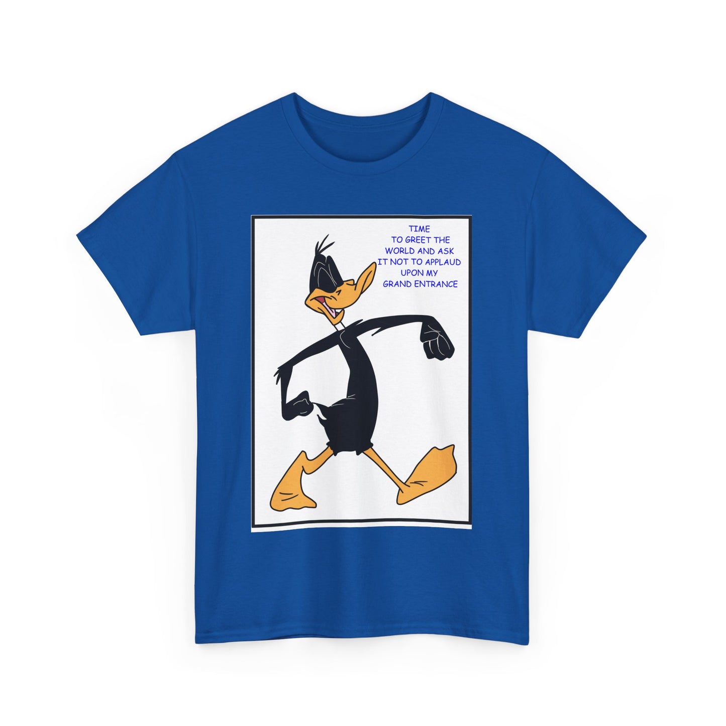 Daffy Clap Unisex Heavy Cotton Tee - Retro Graphic Tee, Gift for Comic Fans, Casual Wear, Unique Streetwear, Birthday Present