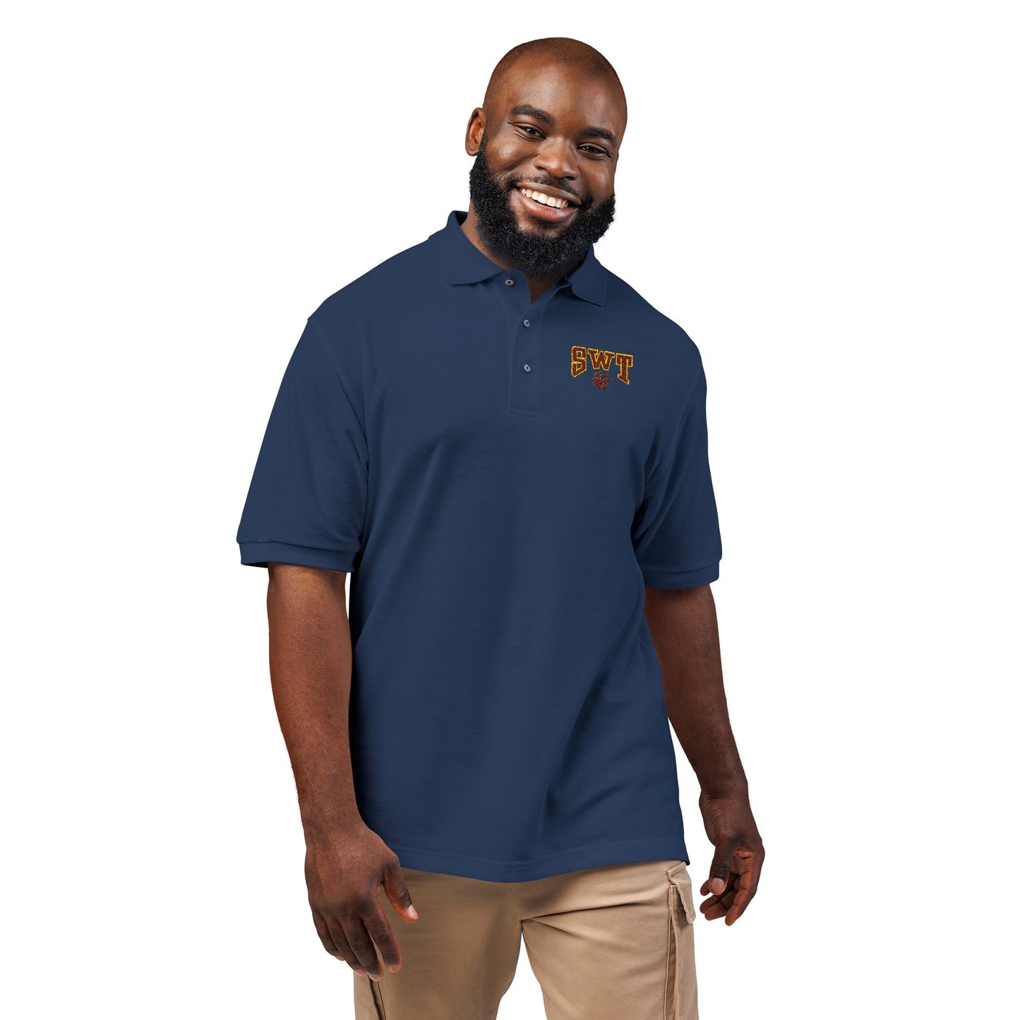 SWT Embroidered Unisex Polo Shirt - Casual Style, Perfect Gift for Holidays, Golf, Summer Outings, Birthday Celebrations, Everyday Wear