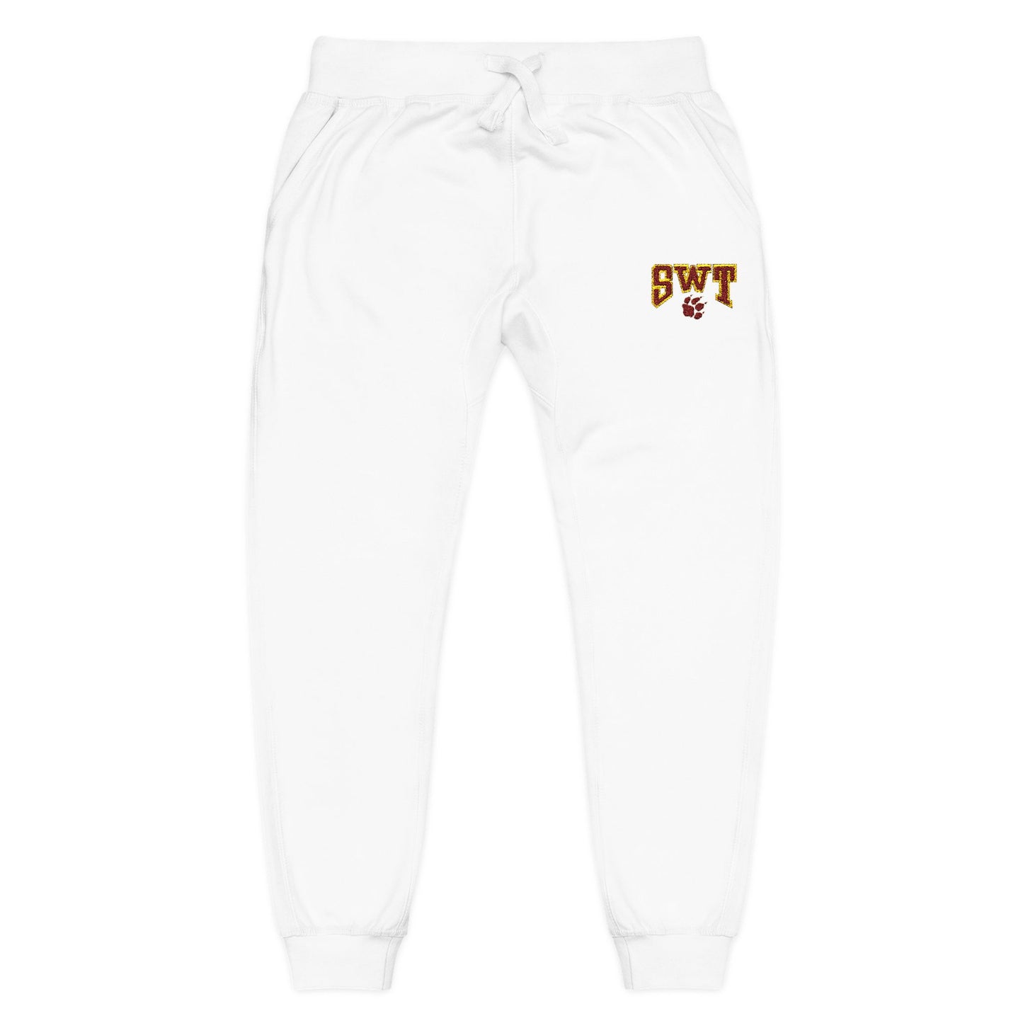 SWT Cozy Unisex Fleece Sweatpants, Embroidered Comfortwear, Ideal for Relaxation, Casual Style, Perfect Gift for Friends