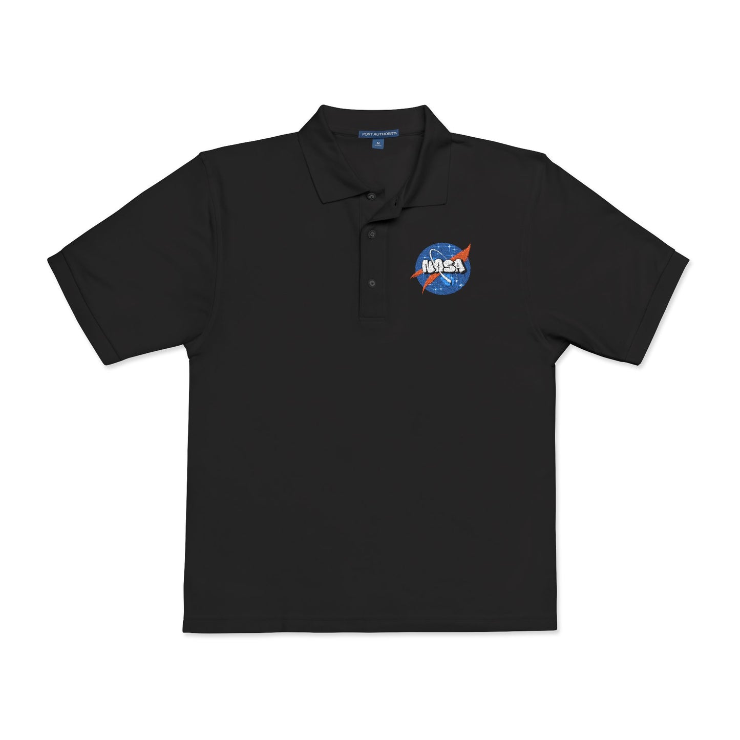 Embroidered NASA Logo Polo Shirt — Classic Space Graphic Polo