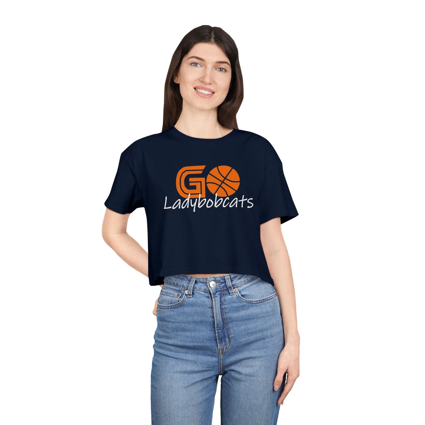 Crop Tee - School Bobcats Women's Graphic Shirt
