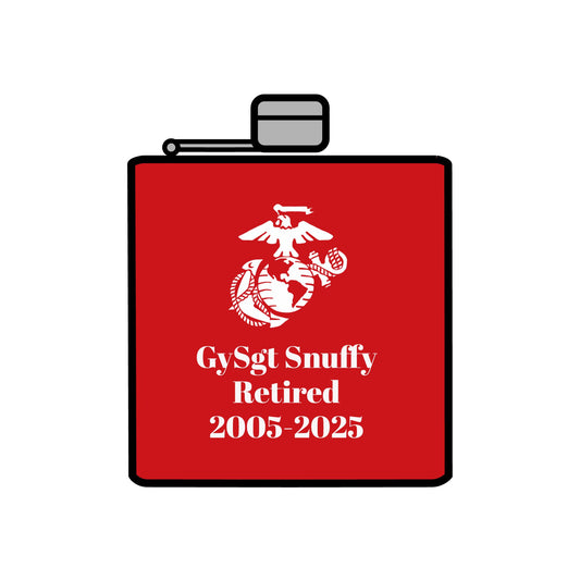 USMC Retirement Stainless Steel Flask, 6oz