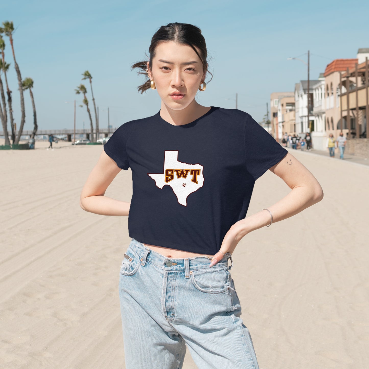 Women's Flowy Cropped Tee
