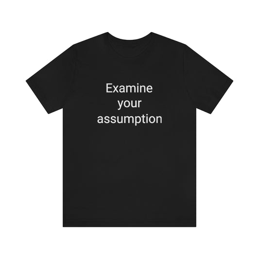 Examine your assumption